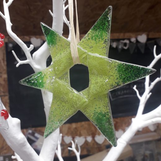 3 x Fused Glass Stars - Image 3