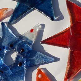 3 x Fused Glass Stars